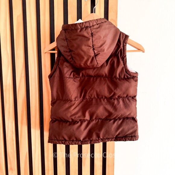 Girls Chocolate Brown Puffer Vest by Cherokee (7/8) - Picture 3 of 3